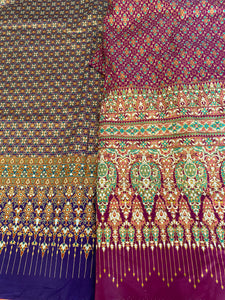 'MAI' thai batik  gumis derekú pamutvászon női ruha