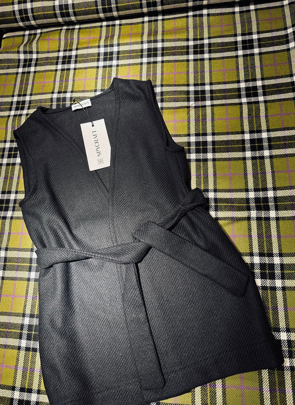 'ZERO BLACK' női wrap gyapjú mellény 'Small'