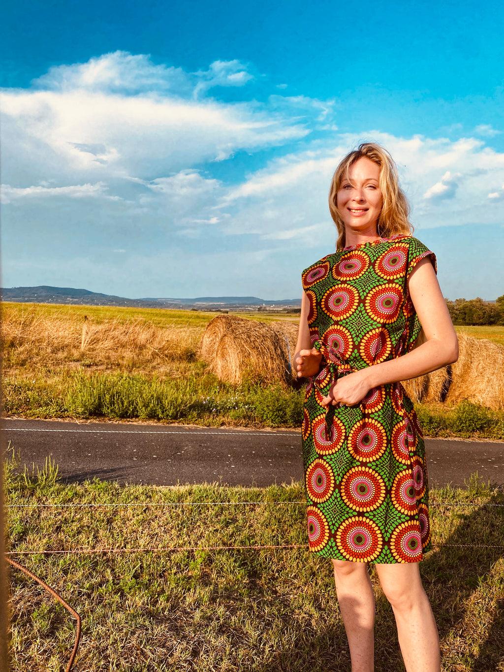 TEO ruha holland wax pamutvászon női ruha 'LARGE'