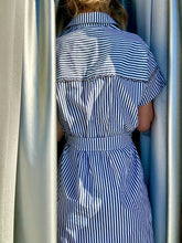 Load image into Gallery viewer, &#39;TRUST&#39; striped cotton shirt dress
