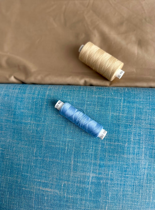 'BALANCE blue linen dress'