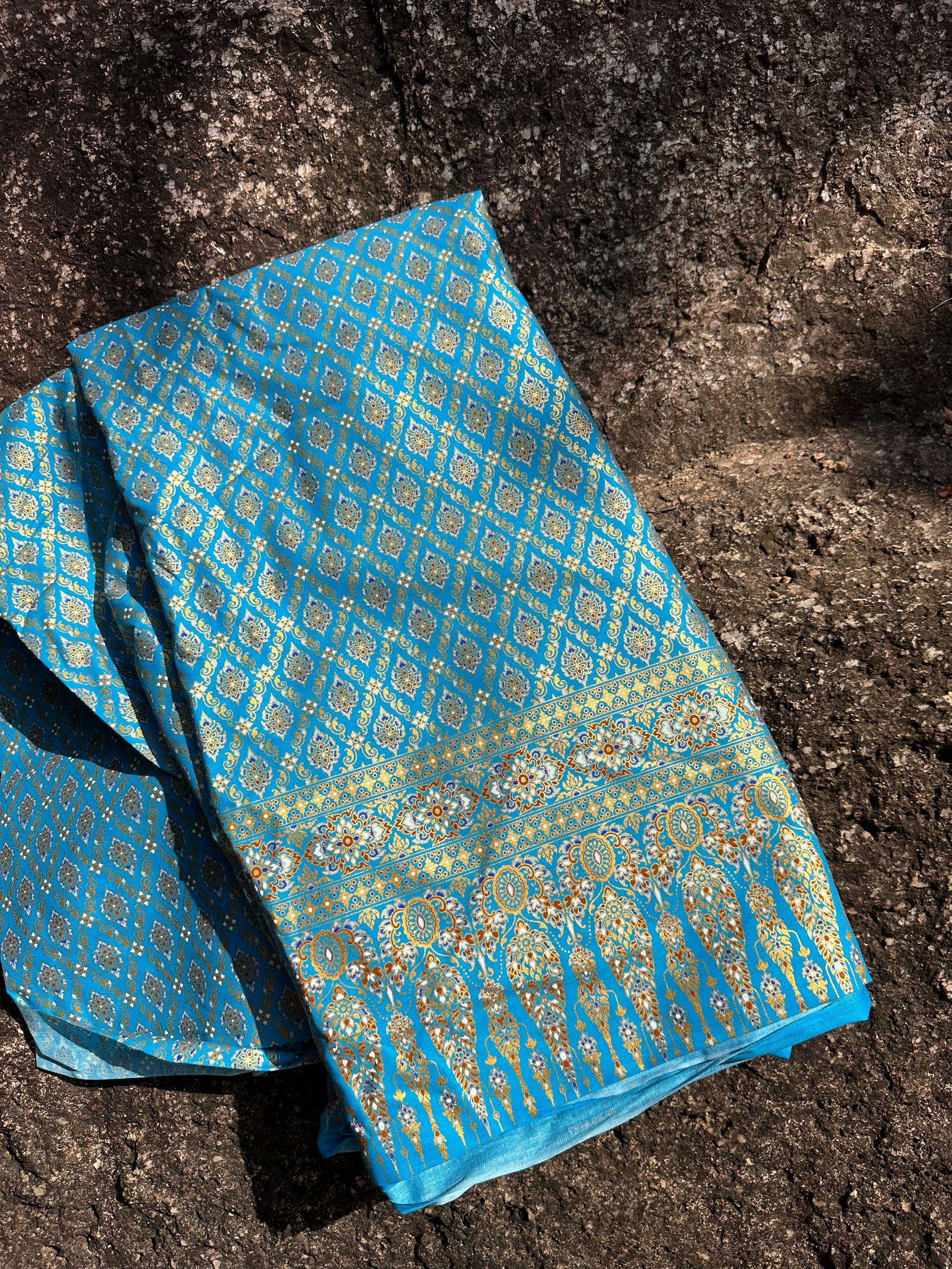 'MAI' thai batik  gumis derekú pamutvászon női ruha