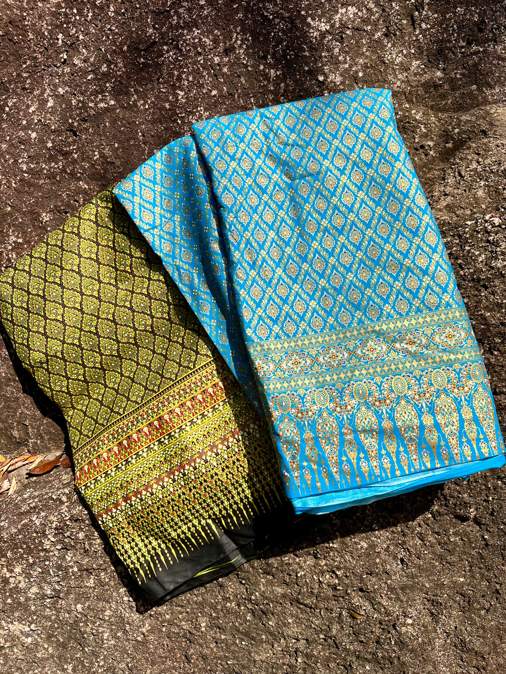 'MALVA' thai batik gumis derekú pamutvászon női ruha 'MEDIUM'