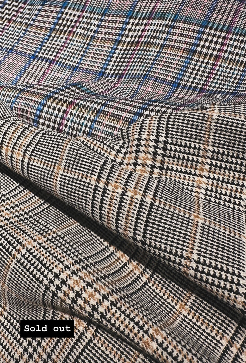 'BALANCE  kockás gyapjú vászon ruha'