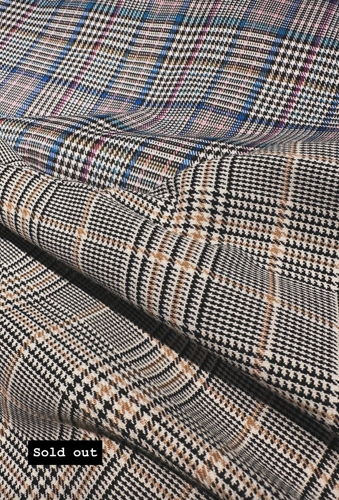 'BALANCE  kockás gyapjú vászon ruha'