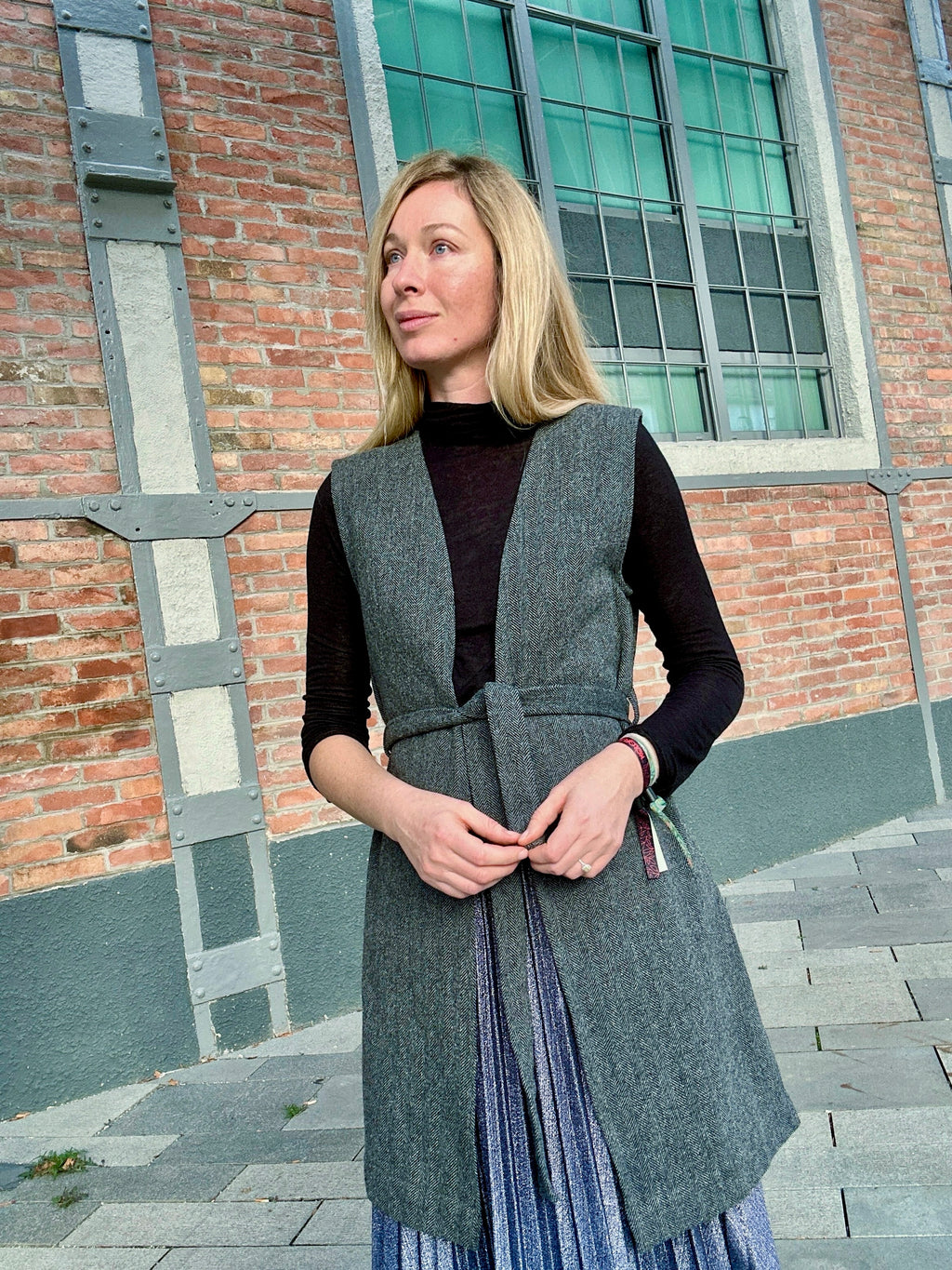 'ZERO'  szürke gyapjú mellény 'XS'