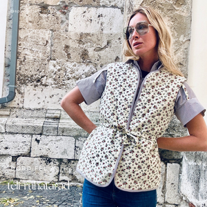 'PATCHFEEL' egyedi töltött zerowaste patchwork mellény